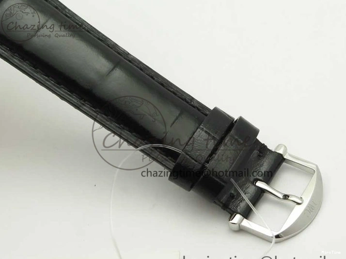 MIROTIME 0322 Affordable Portofino Automatic SS FKF 1:1 Best Edition Black Dial on Black Leather Strap A 7136